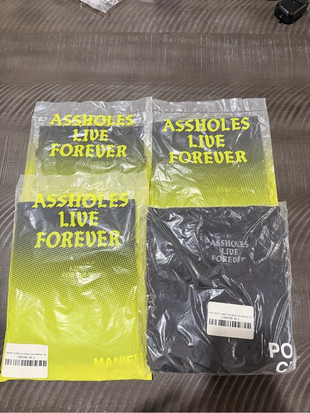 Assholes Live Forever Graphic Tee Lot of 4
